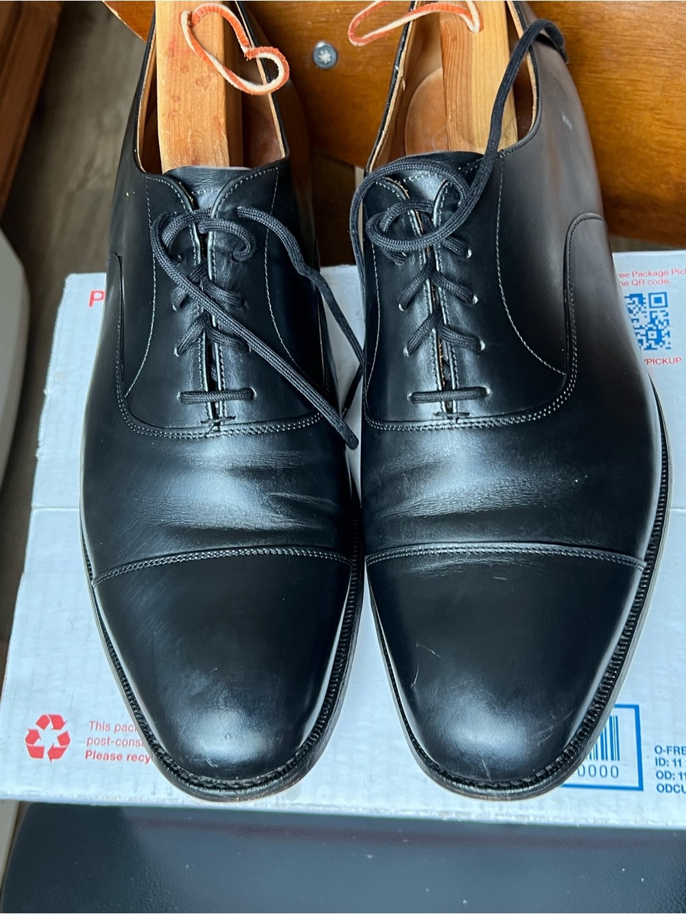 Church's Custom Grade Consul Black Leather Cap Toe Shoes UK 10.5F/US11.5D PRADA
